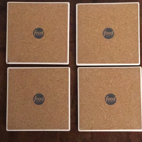 Food Network Stone Coasters Wine Chalk look - Picture 7 of 9